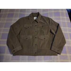 WE THE FREE By Free People Night Ranch Faux Suede Trucker Jacket Womens Small